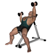 Dumbbell Press - Incline Inwards Alternate
